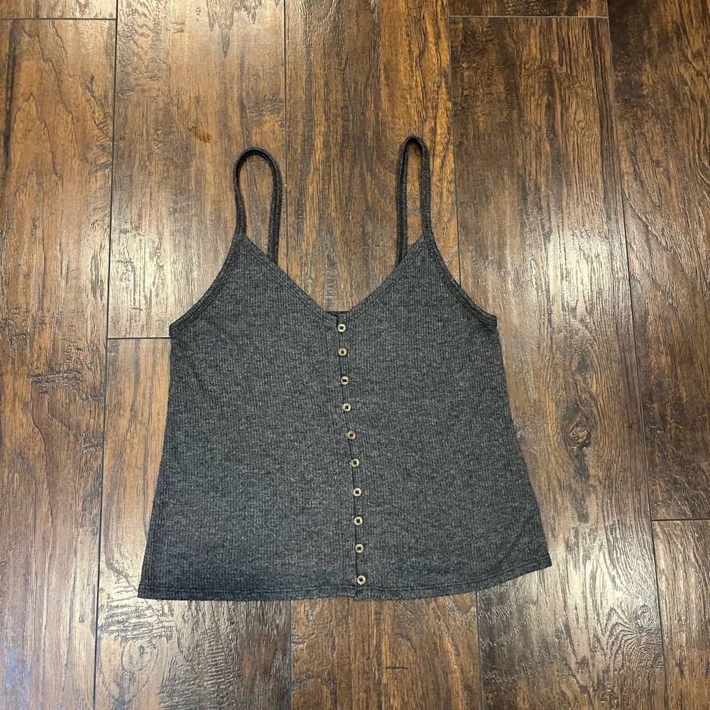 American Eagle Outfitters Charcoal Tank Top